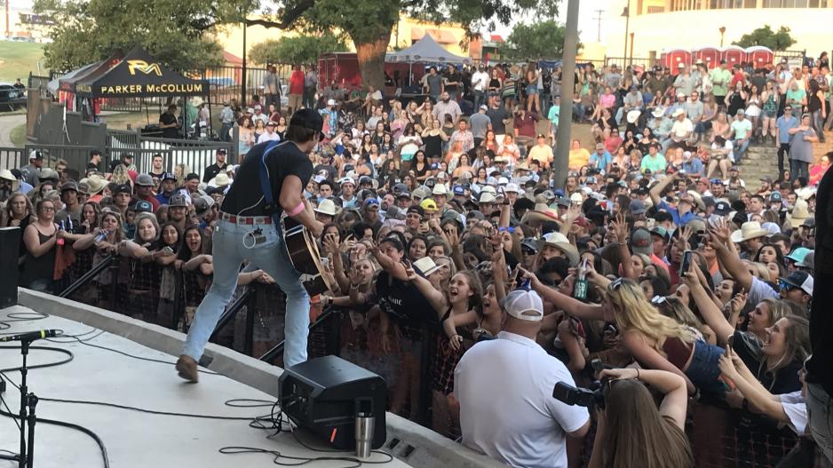 Parker McCollum at San Angelo's downtown River Stage in 2018. Parker McCollum at San Angelo's downtown River Stage in 2018.