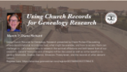 Using Church Records  for Genealogy Research
