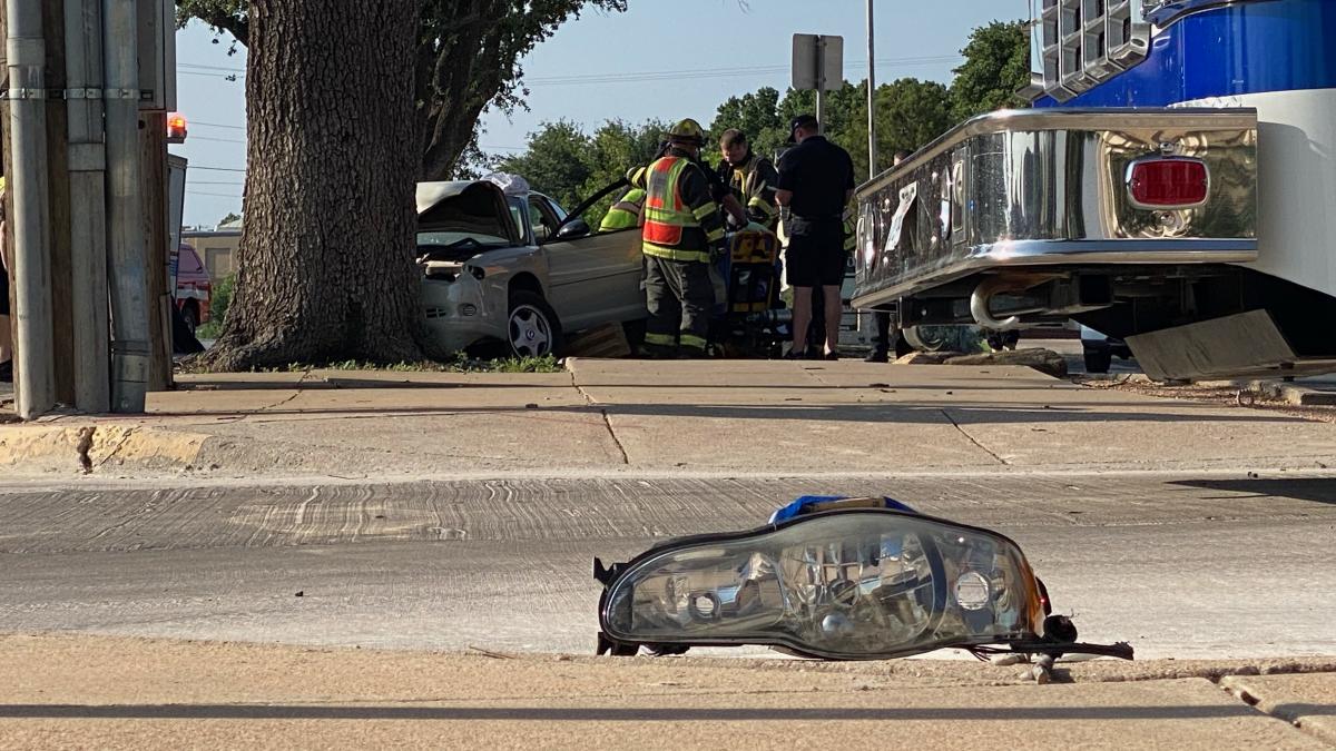 Driver Hospitalized After Crashing Into Tree Outside City Hall Annex