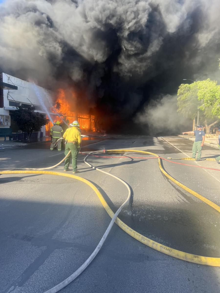 Downtown Alpine, Texas fire on May 26, 2024. Downtown Alpine, Texas fire on May 26, 2024.