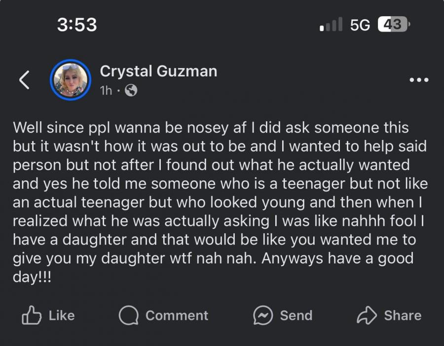 Sex Trafficking Concerns After Social Media Post Surfaces