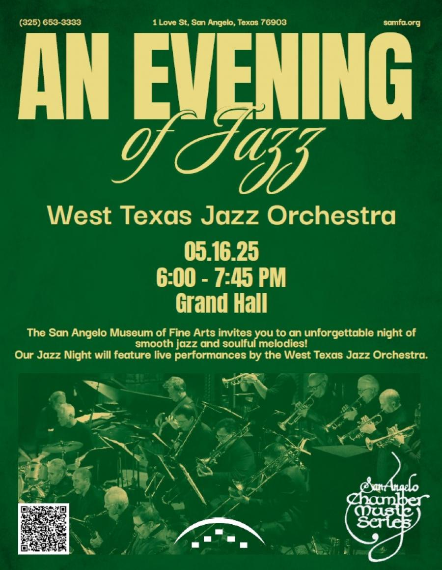West Texas Jazz Orchestra to Perform at San Angelo Museum of Fine Arts