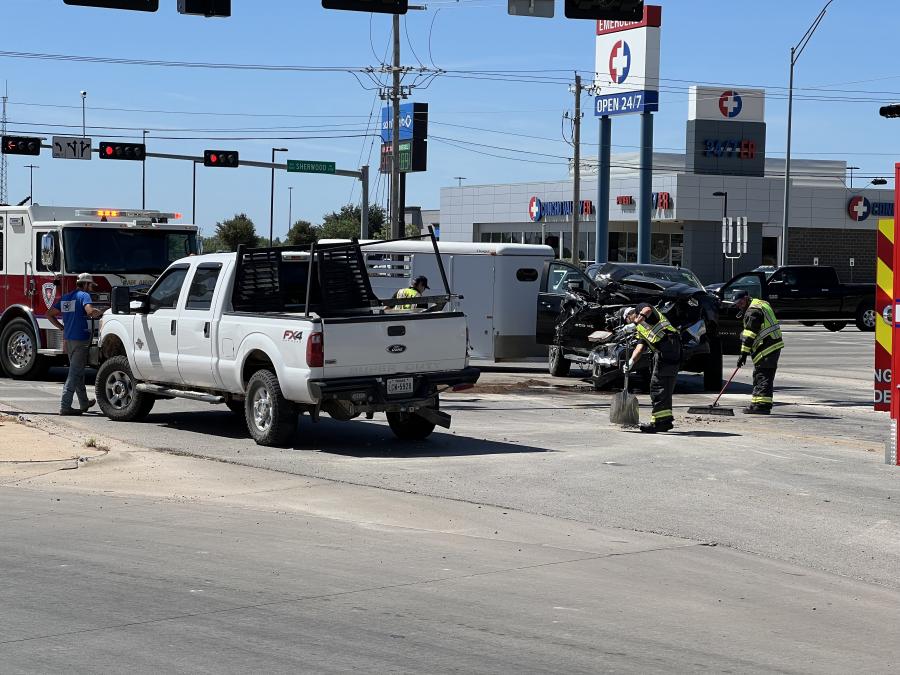 Crash at Southland Blvd and Knickerbocker on July 28, 2025.