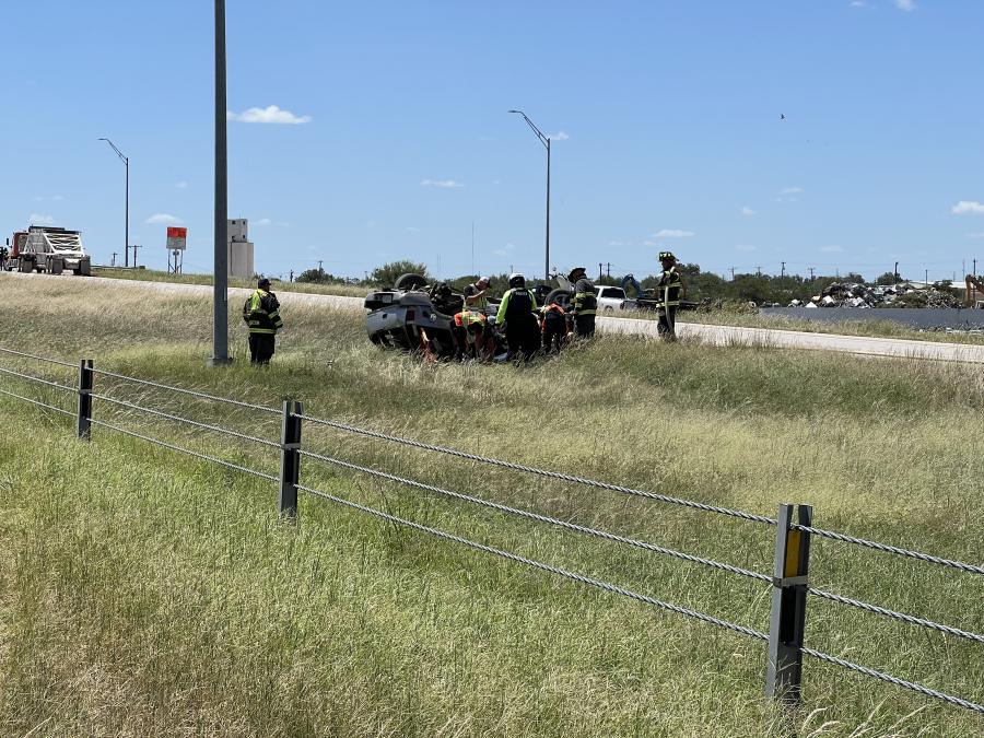 Rollover Crash on Houston Harte Expy Sends One to Hospital on July 28, 2025.