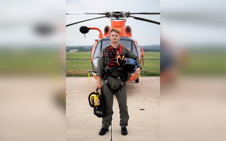 Coast Guard Rescue Swimmer Honored for Saving Lives in Texas Floods