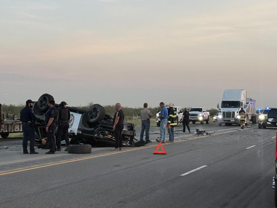 Midland Police SUV Overturns in Crash on SH 349