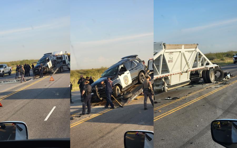 Midland Police SUV Overturns in Crash on SH 349