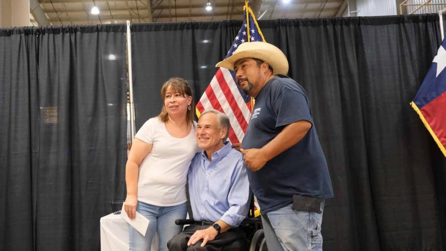 Abbott Delivers George Strait Benefit Checks to San Angelo Flood Survivors