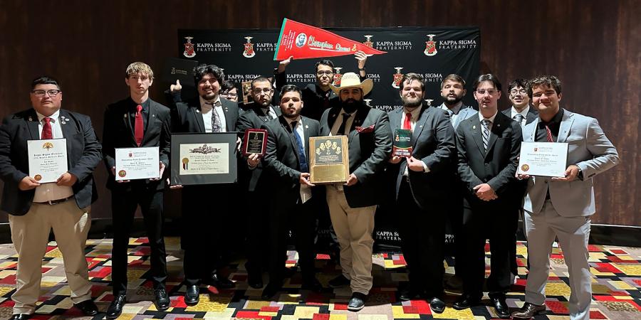 ASU Kappa Sigma members with their national awards ASU Kappa Sigma members with their national awards