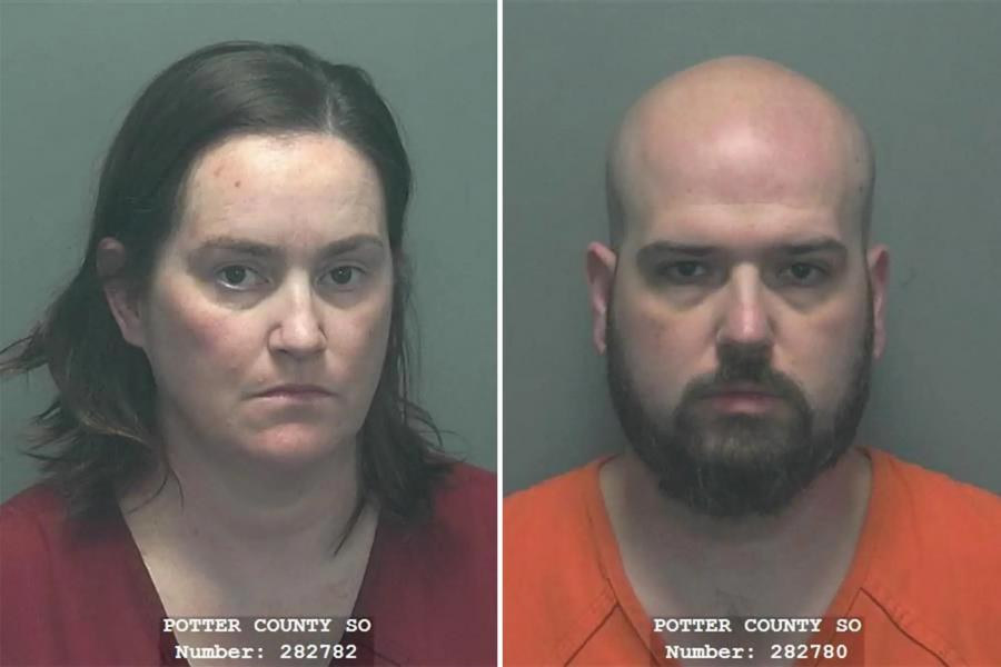 Former Texas Department of Criminal Justice officers Crystal Janelle West (left) and William Eugene Romero (right) were arrested and charged after an inmate died inside a burning cell at the William P. Clement Unit in Amarillo. (Potter County Sheriff’s Office) Former Texas Department of Criminal Justice officers Crystal Janelle West (left) and William Eugene Romero (right) were arrested and charged after an inmate died inside a burning cell at the William P. Clement Unit in Amarillo. (Potter County Sheriff’s Office)