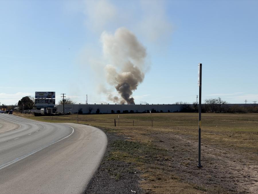 Fire near Lake Nasworthy on Dec. 26, 2025.
