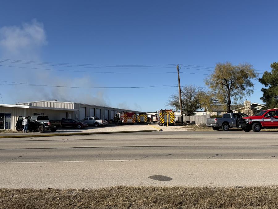 Fire near Lake Nasworthy on Dec. 26, 2025.