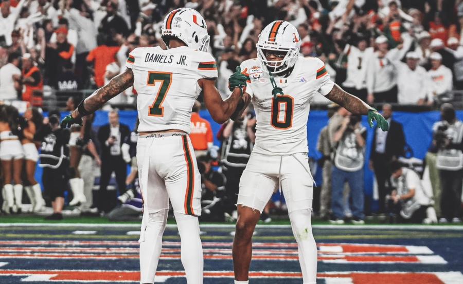 Miami Hurricanes in action at the Fiesta Bowl 2026