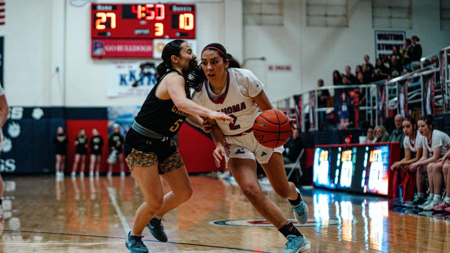 Coahoma's Madi Renteria drives against Canadian in the area round of the playoffs Feb. 19, 2026.