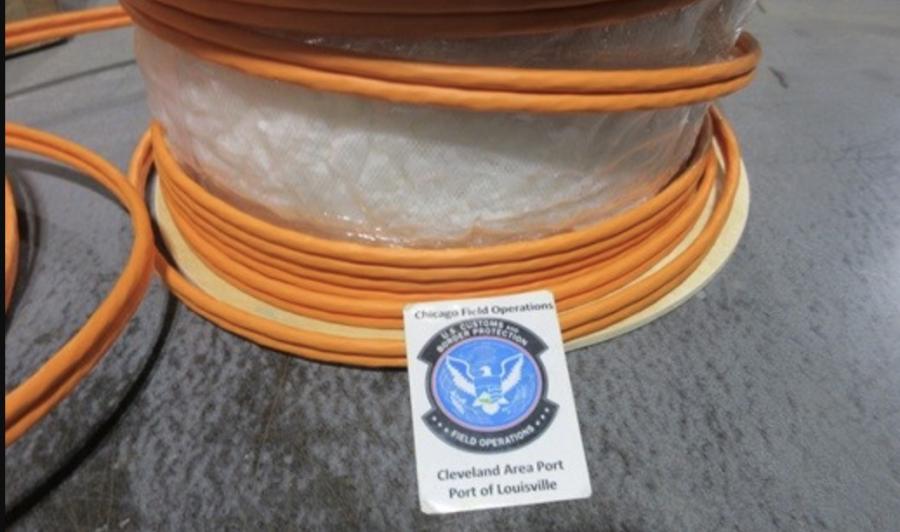 U.S. Customs and Border Protection intercepted a spool of ethernet cable concealing almost seven pounds of Ketamine.