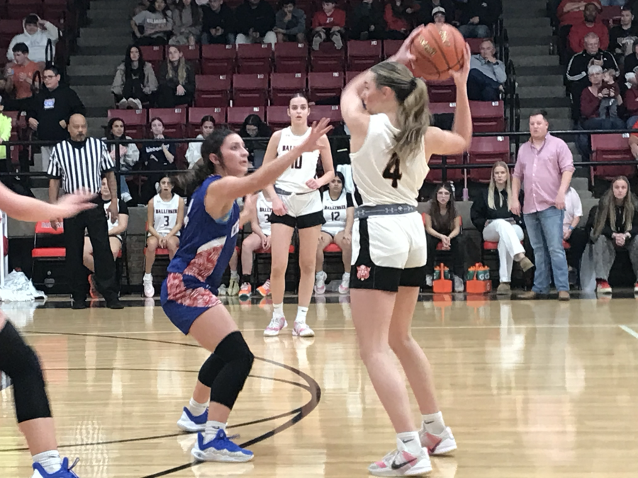 Ballinger's Ashtyn Wilson is guarded by Coleman's Savannah Hurtado on Tuesday, Feb. 10, 2026.