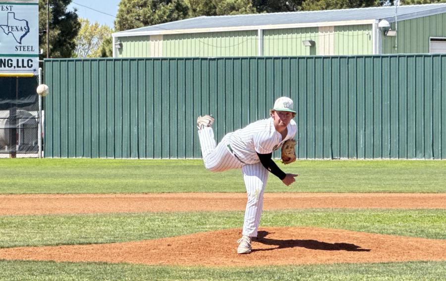 Wall Hawks' Reid Ballard on the mound against Grape Creek 2026