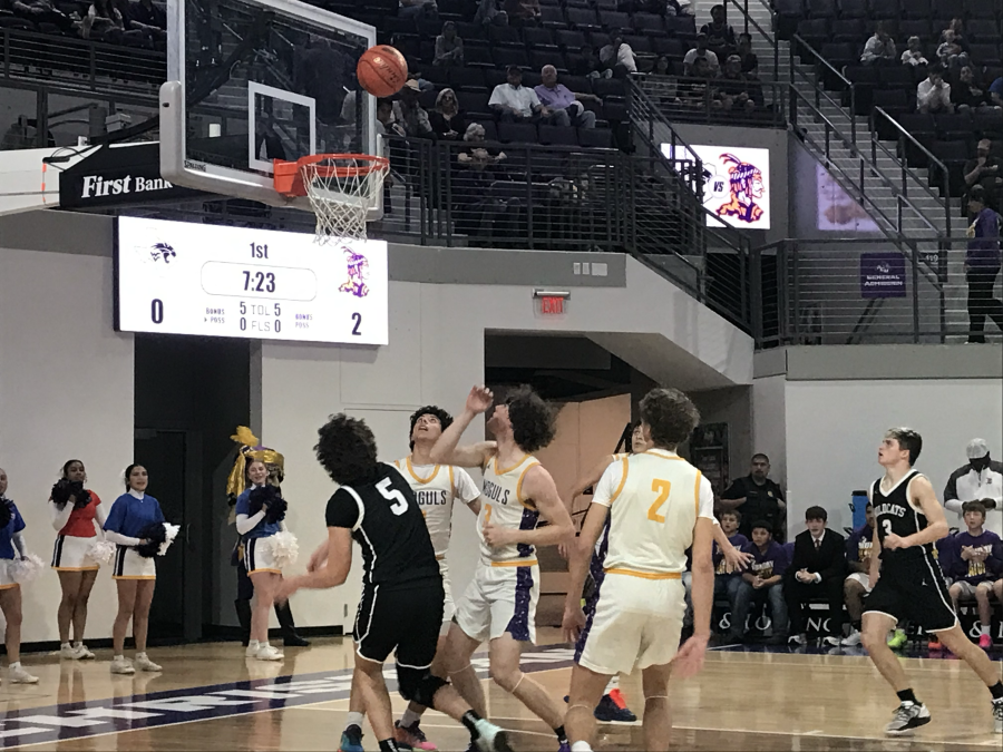 Water Valley's Landon Lacy puts up a shot against Munday in their regional final Friday, March 6, 2026.