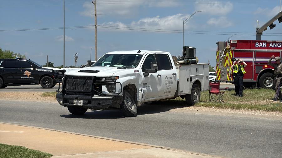 A three-vehicle crash on Sherwood Way on Monday afternoon sent three people to the hospital.