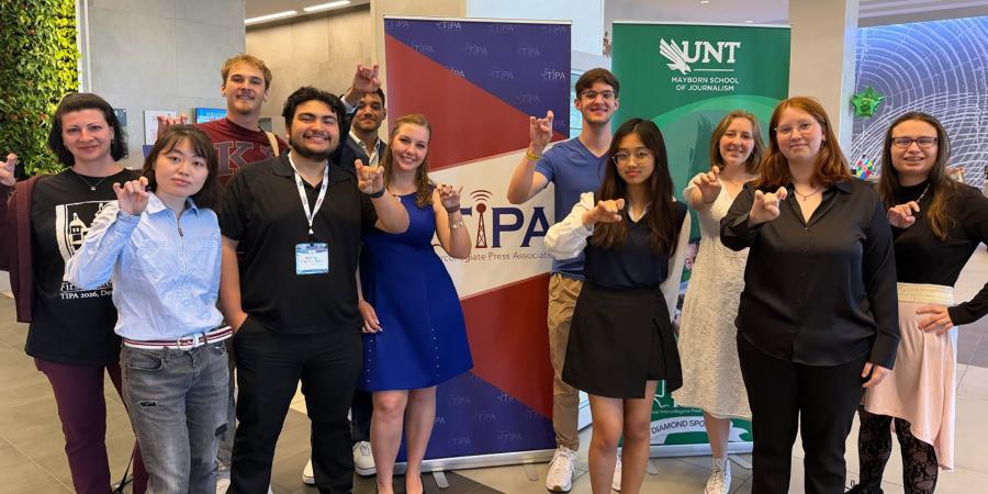 Ram Media students and faculty who attended the 2026 TIPA Convention