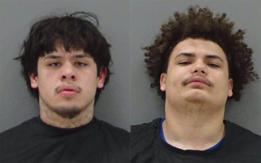 (Left) D'Carlos Balderas, 20yoa, who was arrested on warrants for ASSAULT CAUSES BODILY INJURY FAMILY VIOLENCE, EVADING ARREST DETENTION AND EVADING ARREST DET W/VEHICLE. (Right) Noah Carson, 21 yoa, who was arrested on a warrant for EVADING ARREST DET W/VEHICLE.