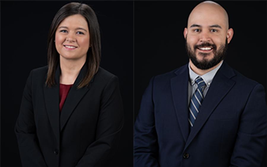 (Left) Shani Jordan, assistant finance director. (Right) Jonathan Flores, finance director.