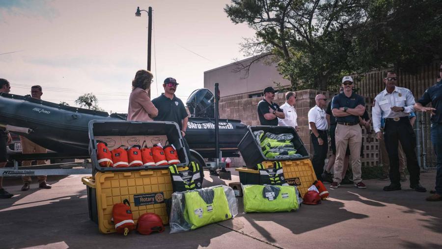 Rotary Club Donates $25,000 Swiftwater Rescue Gear to San Angelo Fire Department