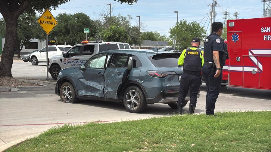 A three-vehicle crash Tuesday afternoon sent three people to the hospital.