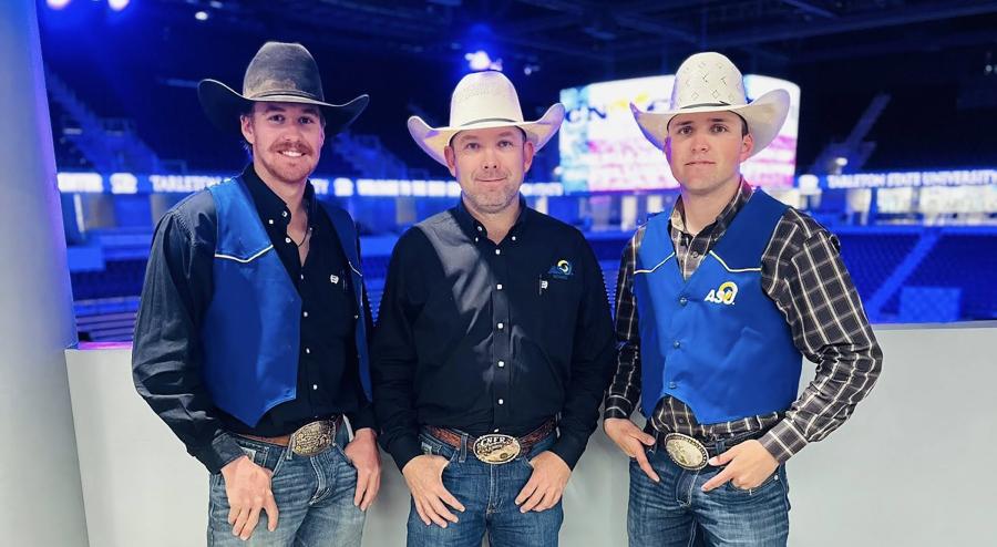 (L-R) Caleb Lake, Coach Casey Sisk, Sam Lewis