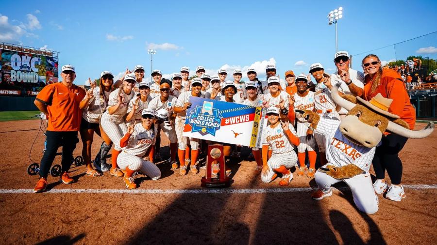 The University of Texas softball team is back to defend its national title at the College World Series.