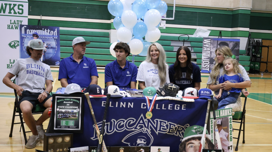 Wall's Wyatt Jost Signs with Blinn College to play baseball.