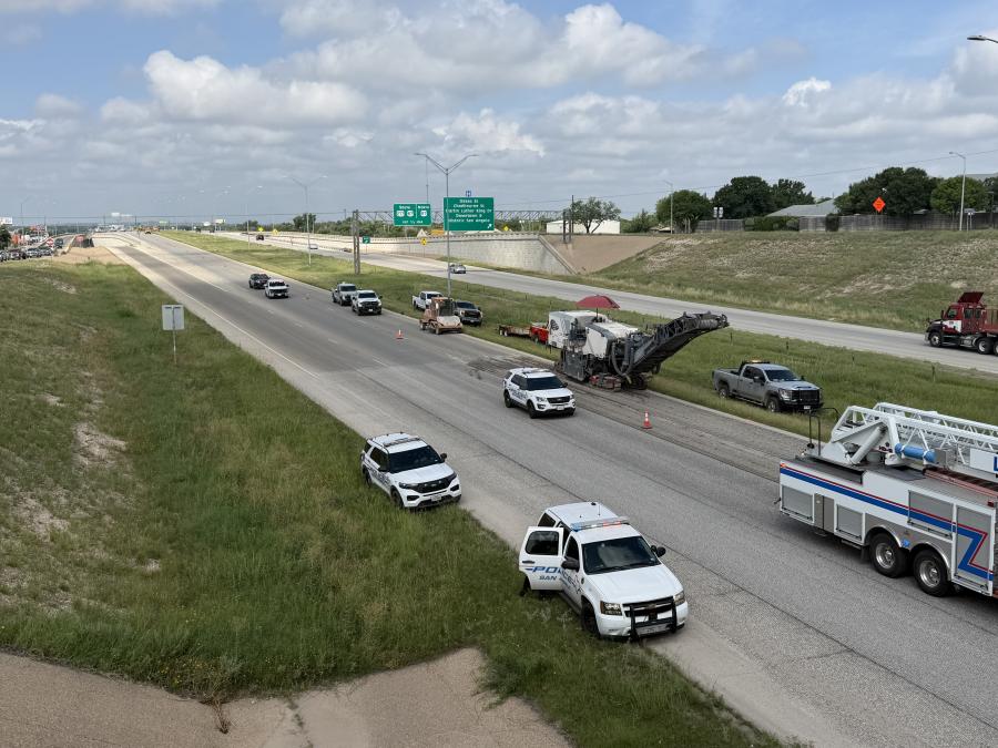 A person was reportedly hit on the Houston Harte Expressway on Tuesday morning, shutting down westbound traffic near the Main Street bridge.
