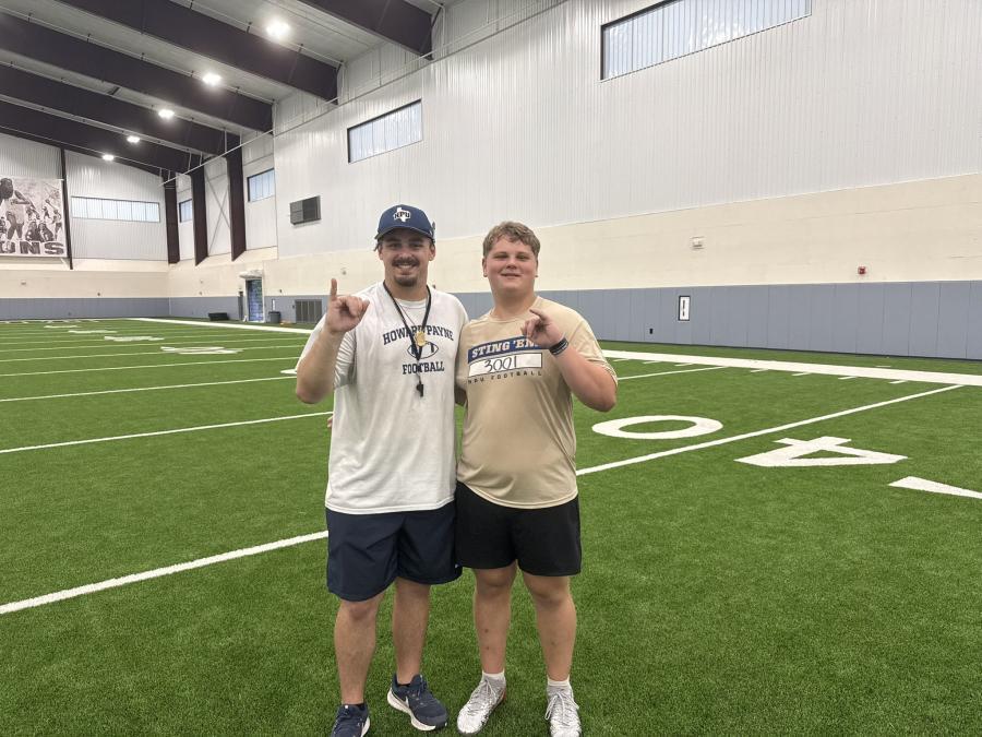 Central Bobcats' offensive lineman Jeffrey Flood (right) was offered to play college football at Howard Payne University.
