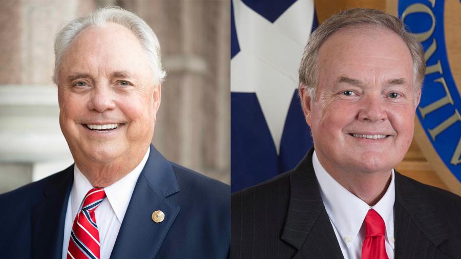 State Rep Drew Darby (L); Railroad Commissioner Wayne Christian (R)