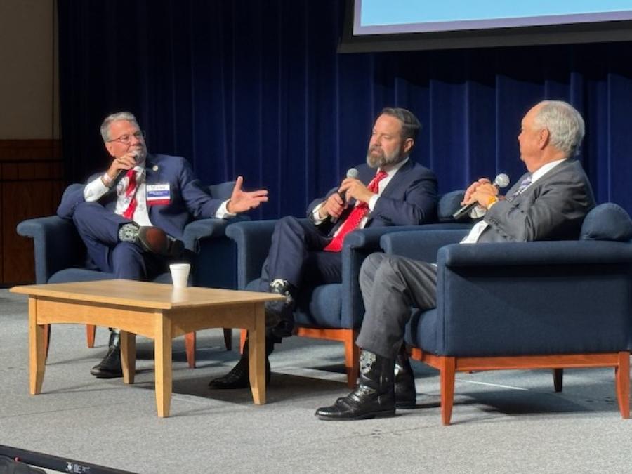 Texas Senator Charles Perry, House Speaker Dustin Burrows, and State Representative Drew Darby at the 2026 West Texas Legislative Summit