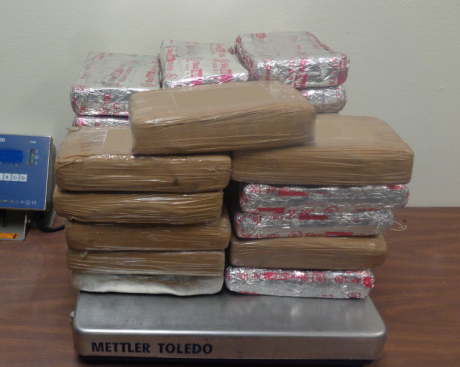 78 lbs of Cocaine Confiscated in Hidalgo.  CBP Image