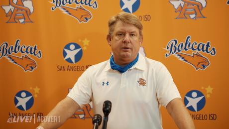 Brent Davis addresses the media ahead of the Bobcats showdown vs Abilene. LIVE! Photo/Manny Diaz