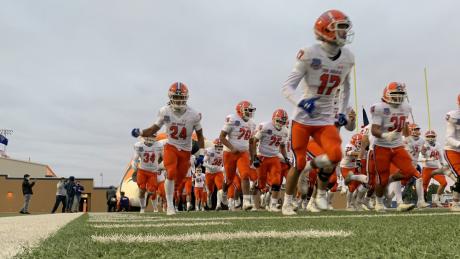 San Angelo Central runs out onto the field for the game against Lubbock Frenship on Oct. 23, 2020.