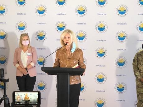 Mayor Brenda Gunter at press conference about COVID-19 on Oct. 20, 2020