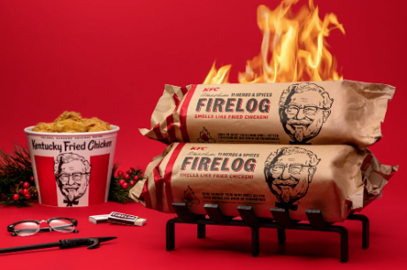KFC fried chicken-scented 11 Herbs & Spices Firelog