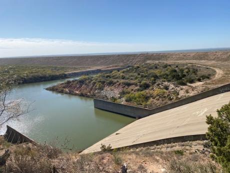 Twin Buttes Reservoir Cage.  (LIVE! Photo/Yantis Green)