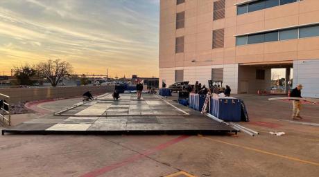 Midland Memorial Sets Ups FEMA Tents