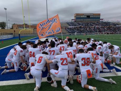 The San Angelo Central Bobcats prepare to face Midland Lee at Grande Communications Stadium on Nov. 27, 2020