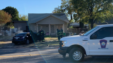 Car Goes Up In Flames on E. Harris Ave (Live Photo / Matt Trammell)