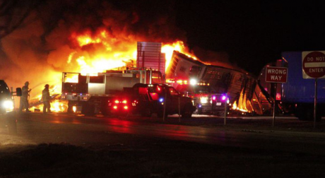 Fiery Crash in Stanton