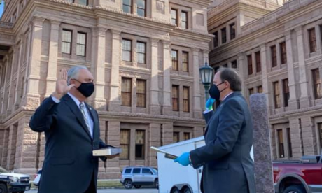 Rep. Darby Sworn-in with Covid (Contributed/Drew Darby)