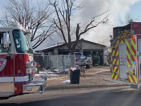 Garage Fire on Grape Creek Rd. (LIVE! Photo/Matt Trammell)