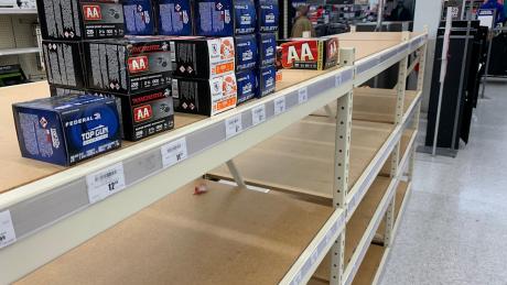 Empty Ammo Shelves at the Academy