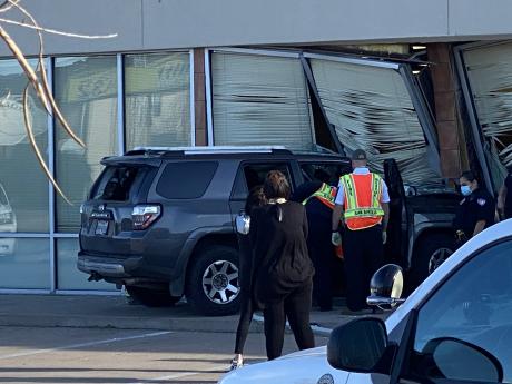 Woman Transported to the Hospital After Crashing Into Calling Center (Live Photo / Matt Trammell)
