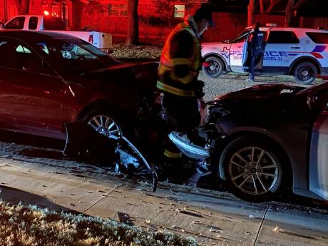 2 Cadillacs damaged before driver arrested for DWI